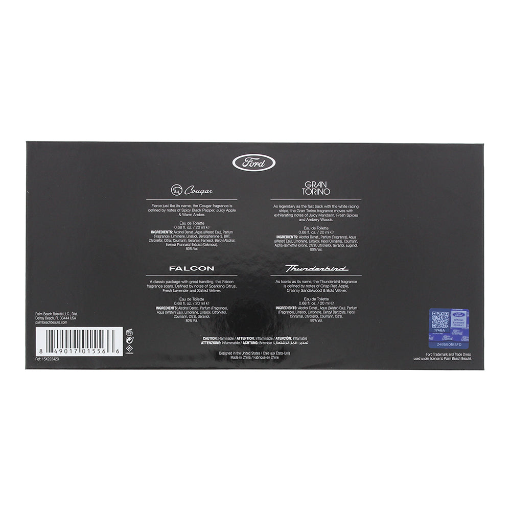 Mustang Ford Legacy Pocketspray Coffret 4 Piece Gift Set: EDT 4 x 20ml