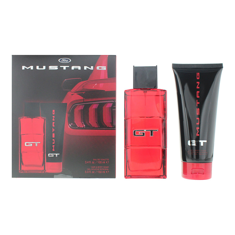 Mustang GT Photobox 2 Piece Gift Set: Eau de Toilette 100ml - Hair & Body Wash 1