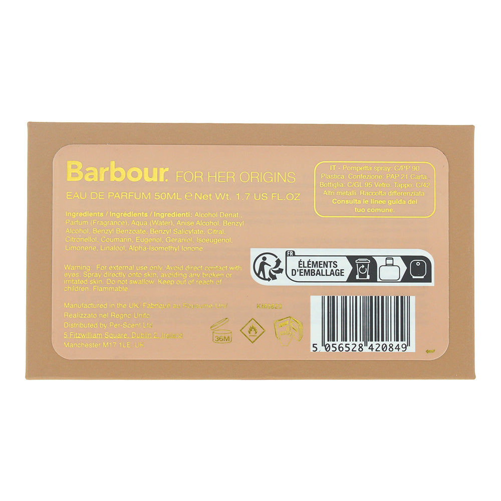 Barbour Origins For Her Eau de Parfum 50ml