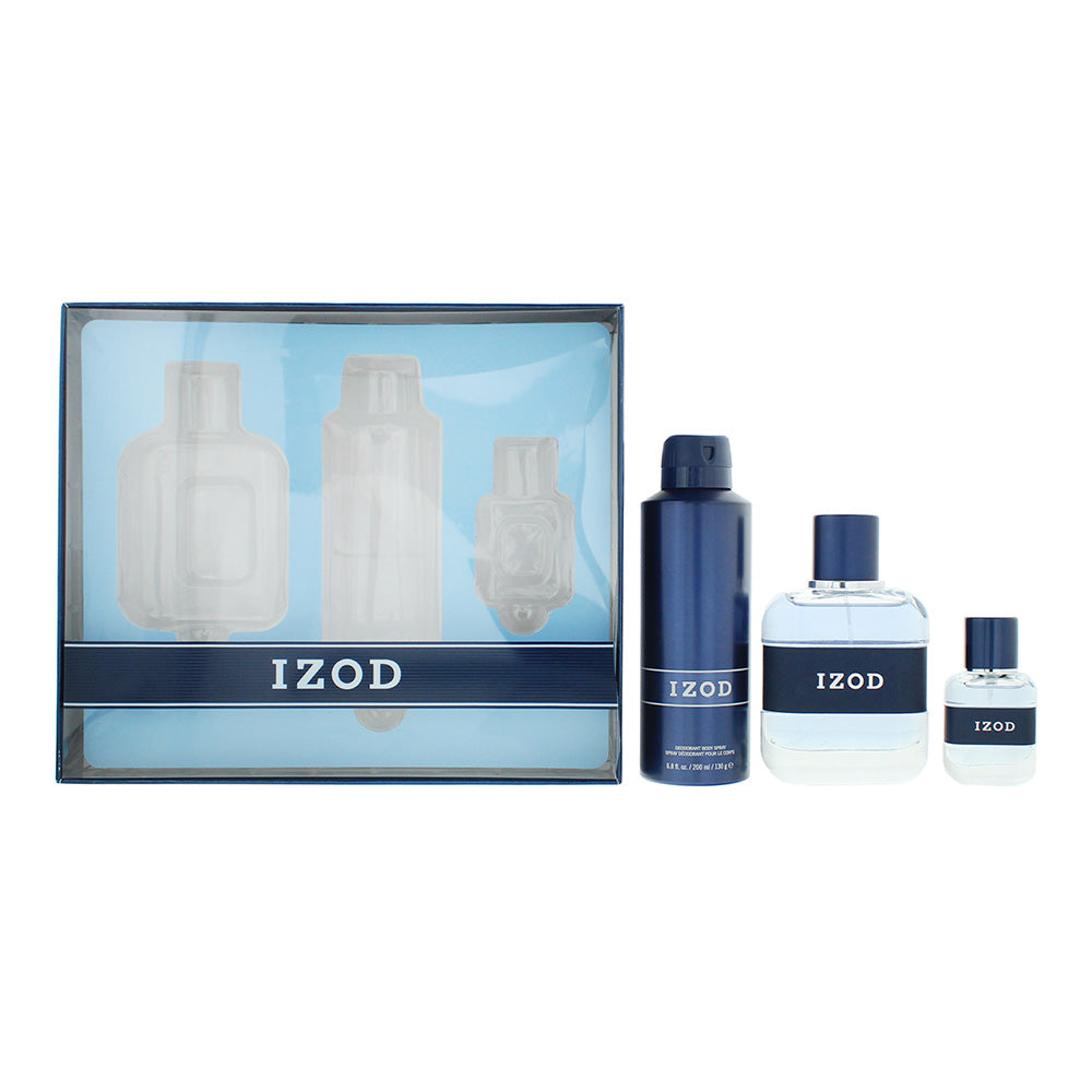 Izod New Classic 3 Piece Gift Set: Eau de Toilette 100ml - Eau de Toilette Trave