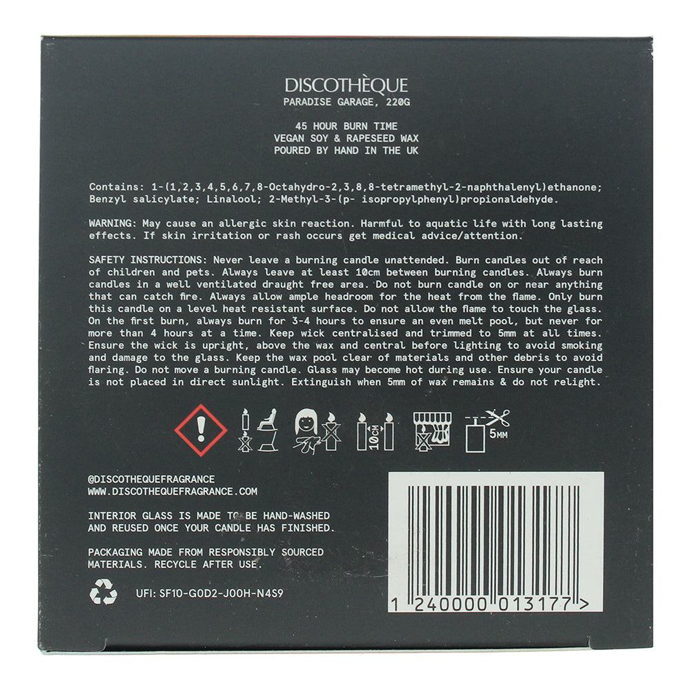 Discotheque Paradise Garage Candle 220g