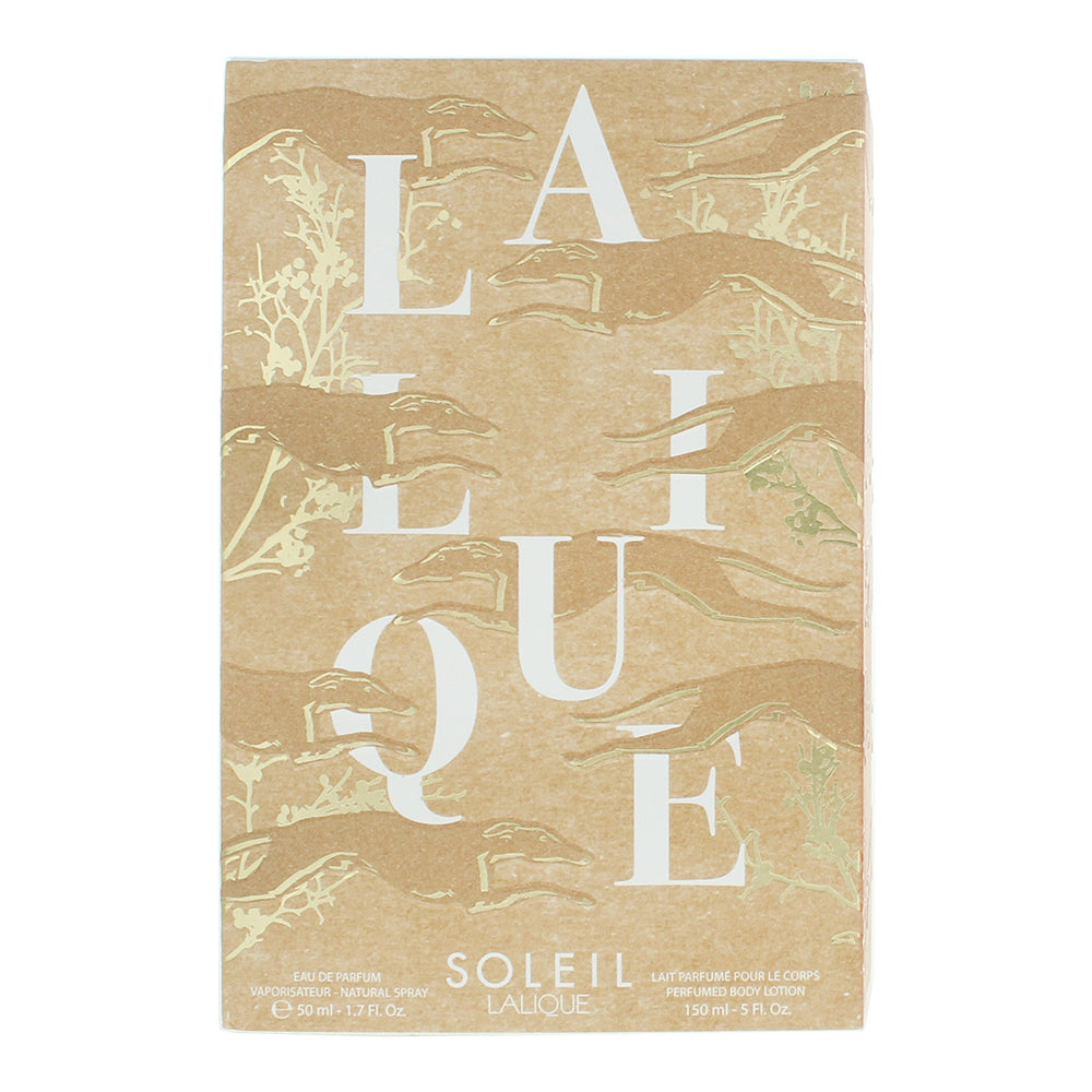 Lalique Soleil 2 Piece Gift Set: Eau de Parfum 50ml - Body Lotion 150ml - Box