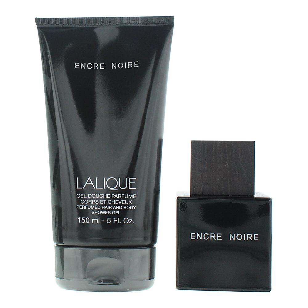 Lalique Encre Noire 2 Piece Gift Set: Eau de Toilette 50ml - Shower Gel 150ml - Product