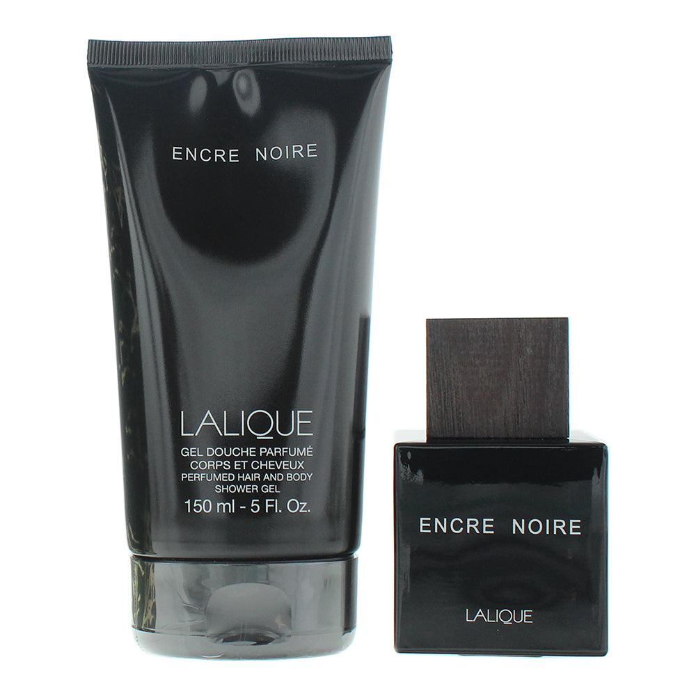 Lalique Encre Noire 2 Piece Gift Set: Eau de Toilette 50ml - Shower Gel 150ml - Product
