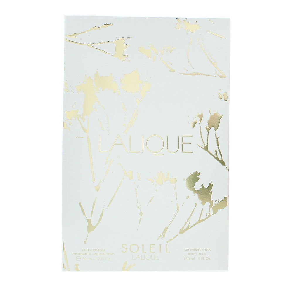 Lalique Soleil 2 Piece Gift Set: Eau de Parfum 50ml - Body Lotion 150ml - Box