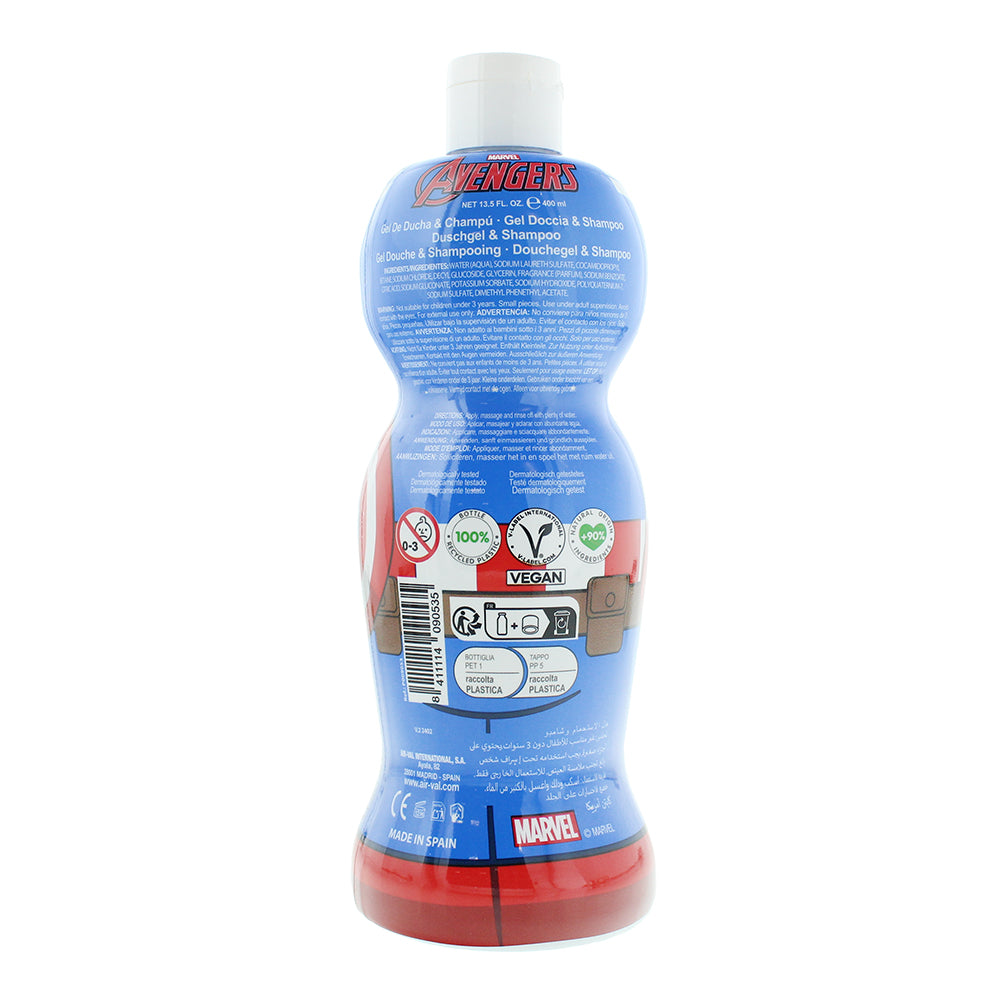 Marvel Captain America 2 In 1 Shower Gel & Shampoo 400ml