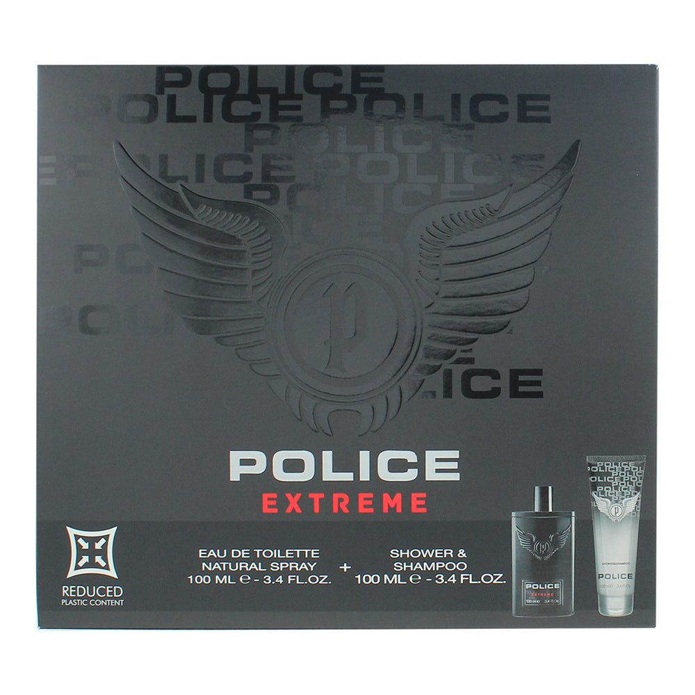 Police Extreme 2 Piece Gift Set: Eau de Toilette 100ml + Shower & Shampoo 100ml - Box
