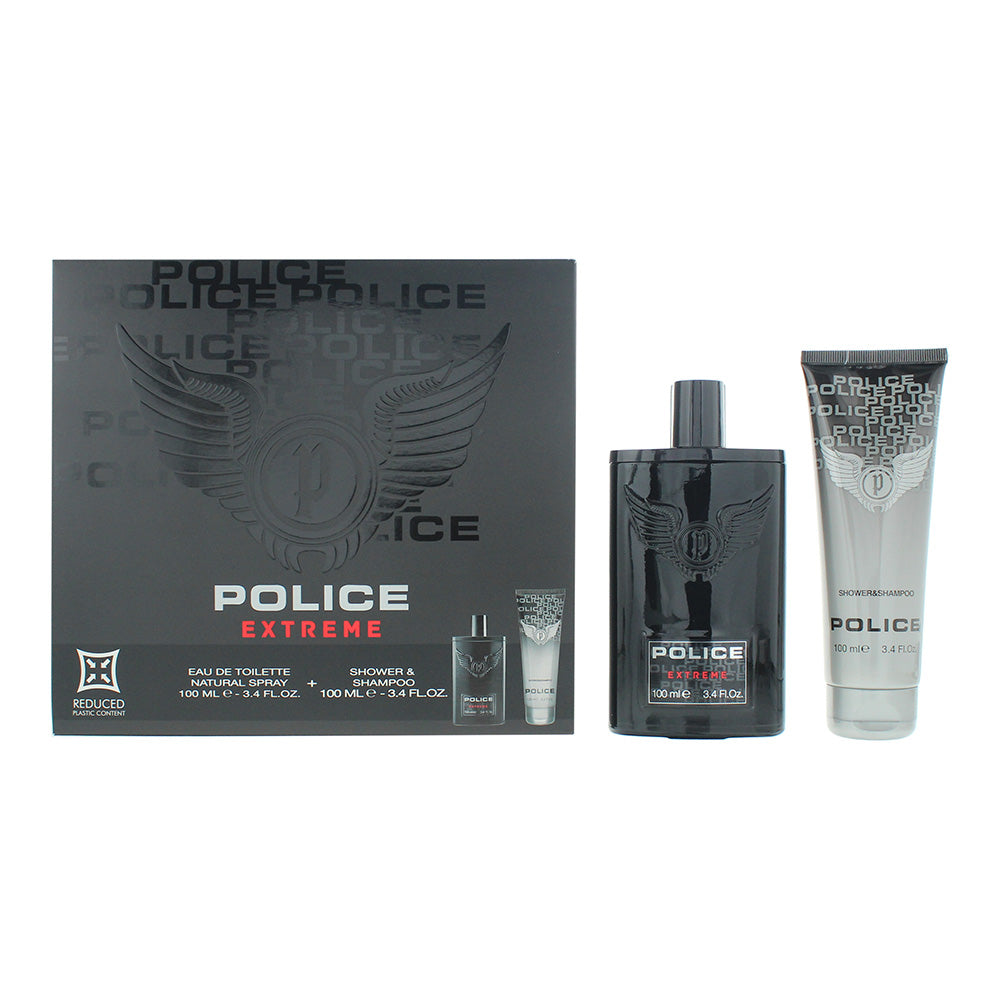 Police Extreme 2 Piece Gift Set: Eau de Toilette 100ml + Shower & Shampoo 100ml