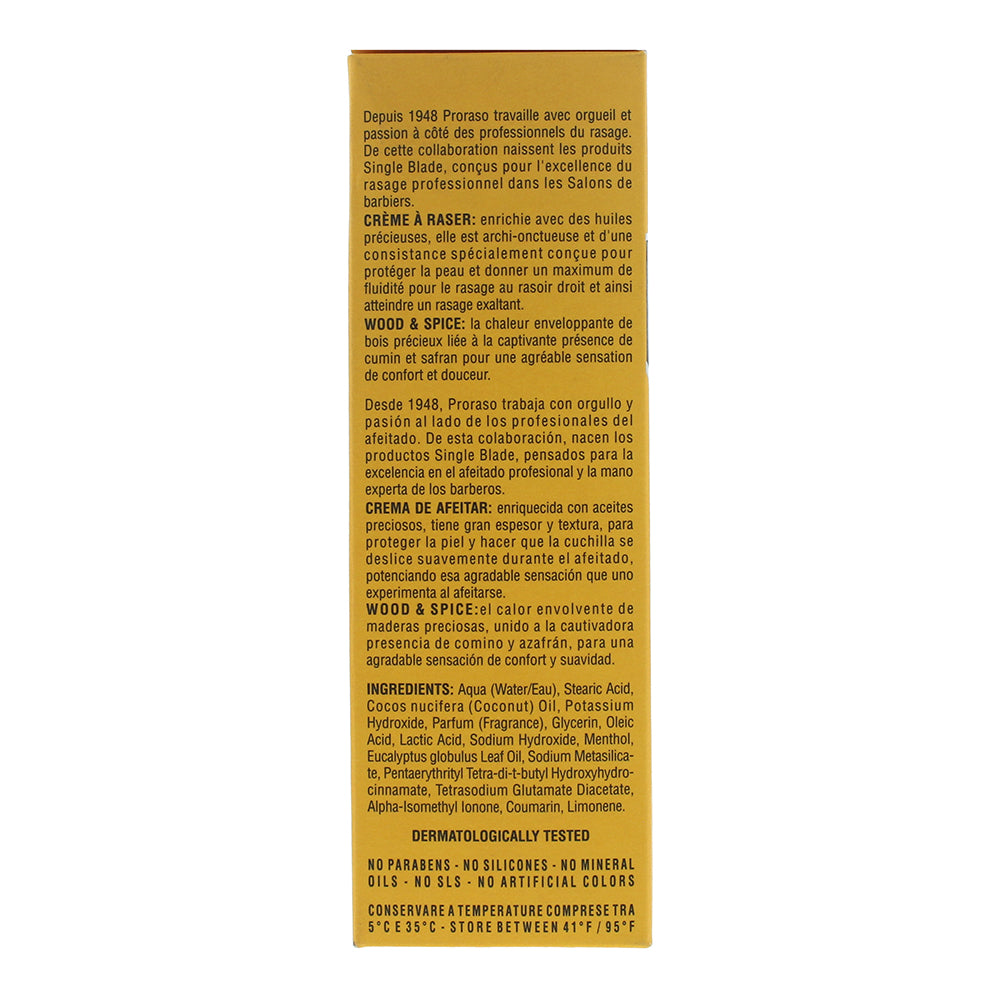 Proraso Wood And Spice Shaving Cream 275ml