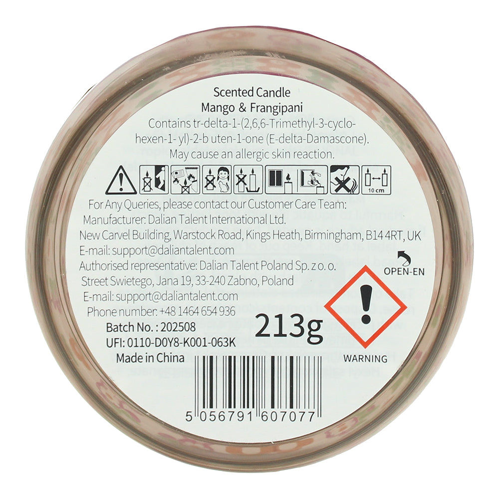 Disney Minnie Mouse Mango And Frangipani Scented Candle 213g