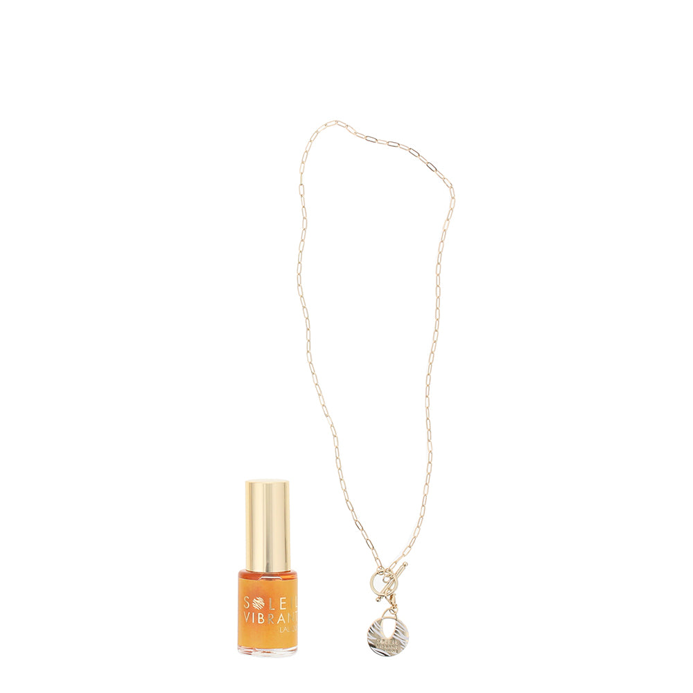 Lalique Soleil Vibrant 3 Piece Gift Set: Eau de Parfum 15ml - Necklace - Bag - Product