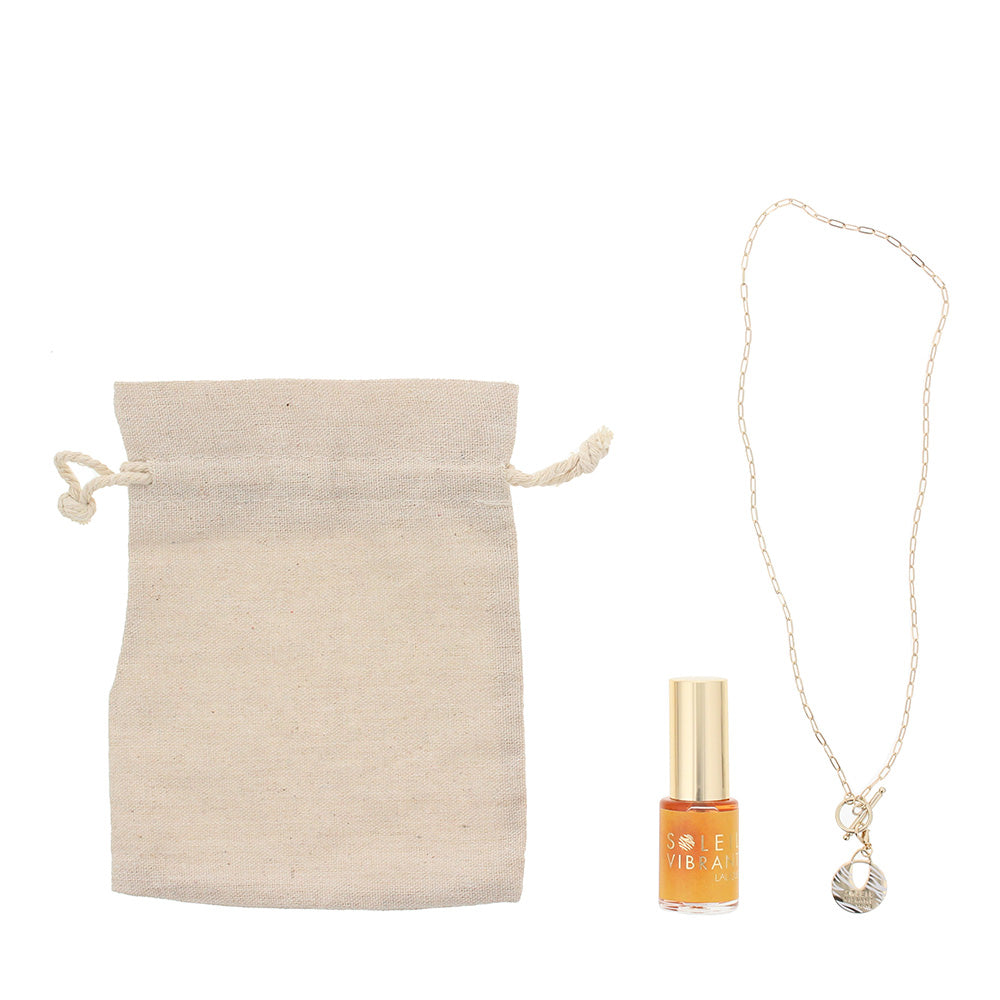 Lalique Soleil Vibrant 3 Piece Gift Set: Eau de Parfum 15ml - Necklace - Bag