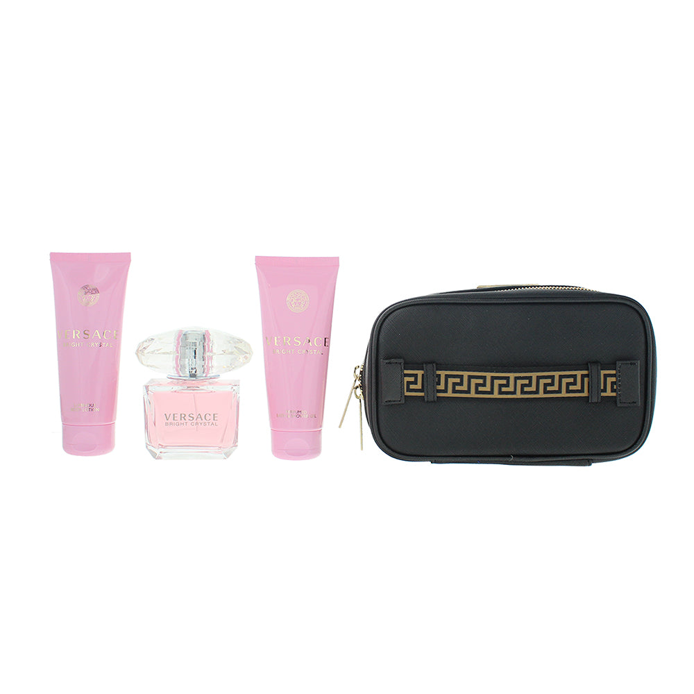 Versace Bright Crystal 4 Piece Gift Set: Eau de Toilette 90ml - Shower Gel 100ml - Product