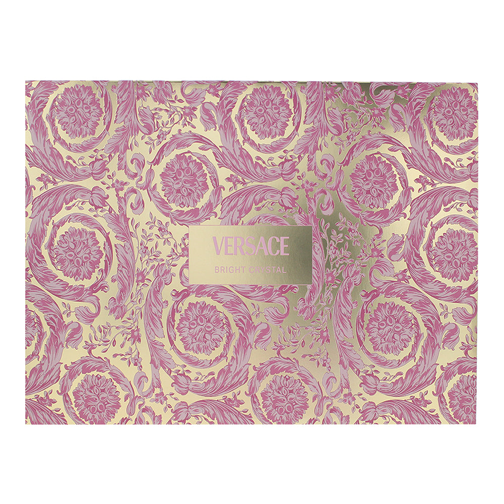 Versace Bright Crystal 4 Piece Gift Set: Eau de Toilette 90ml - Shower Gel 100ml - Box