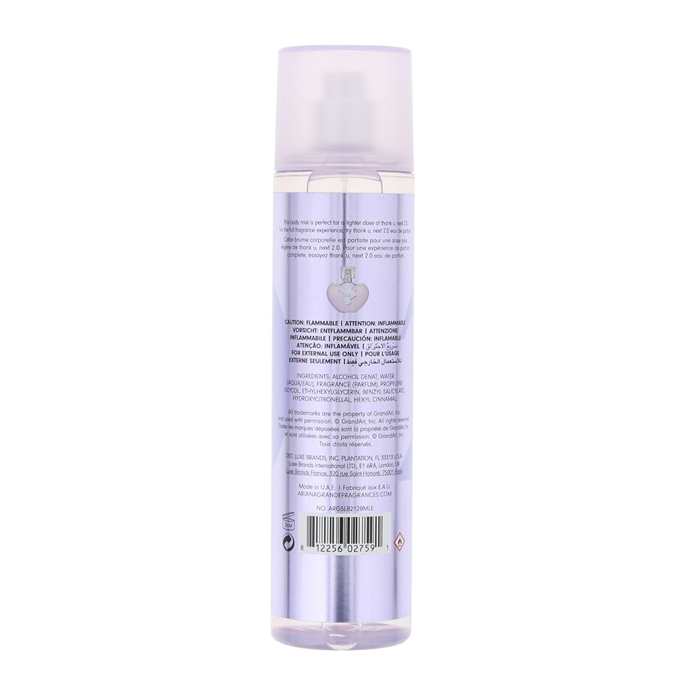 Ariana Grande Thank U Next 2.0 Body Mist 236ml
