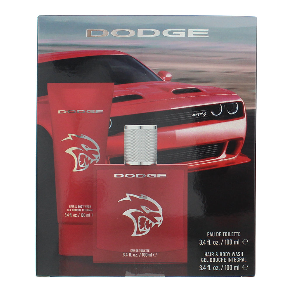 Dodge Legacy Hellcat SRT 2 Piece Gift Set: Eau de Toilette 100ml - Hair & Body W - Box