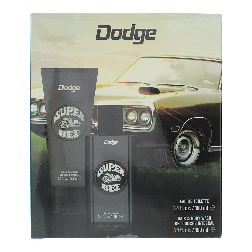 Dodge Legacy Super Bee 2 Piece Gift Set: Eau de Toilette 100ml - Hair & Body Wash 100ml - Box