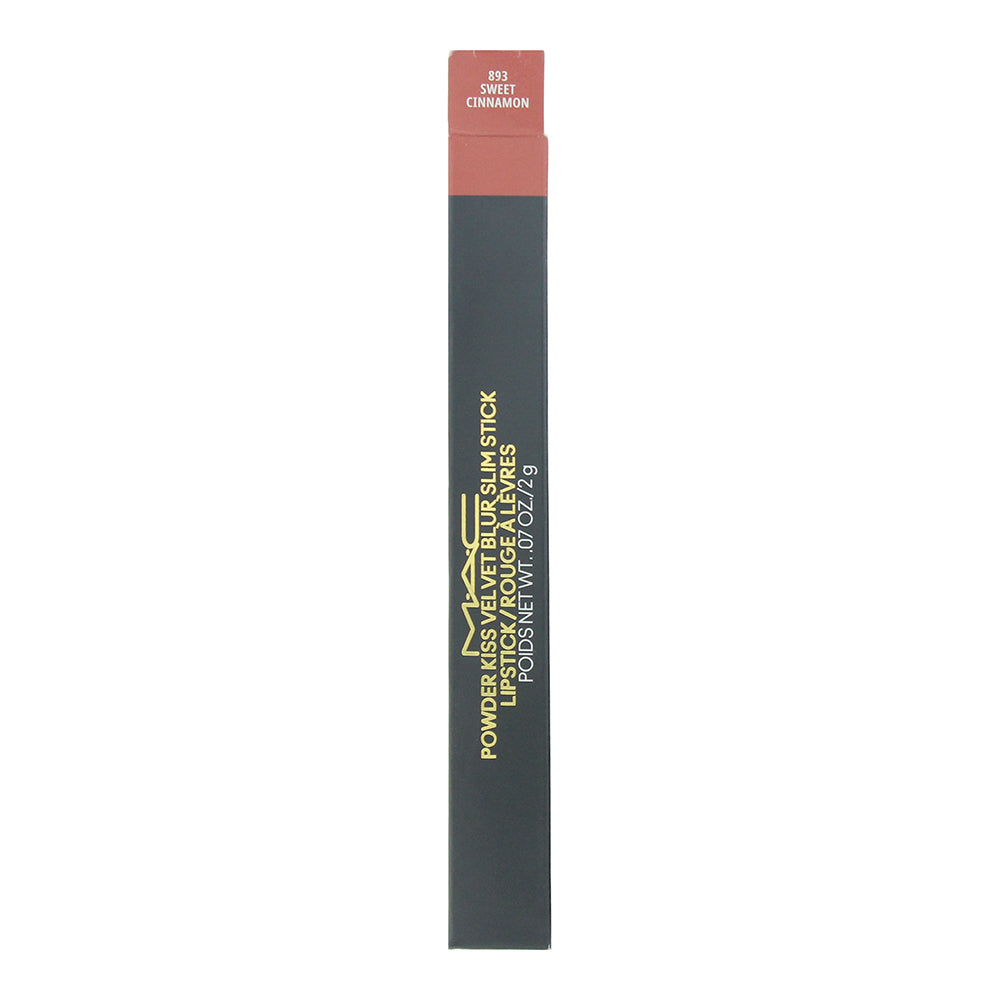 MAC Powder Kiss Velvet Blur Slim Stick 893 Sweet Cinnamon Lipstick 2g - Box