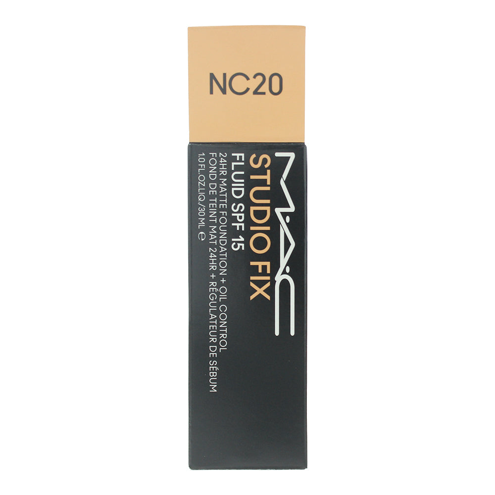 MAC Studio Fix Fluid Spf 15 NC20 Foundation 30ml - Box