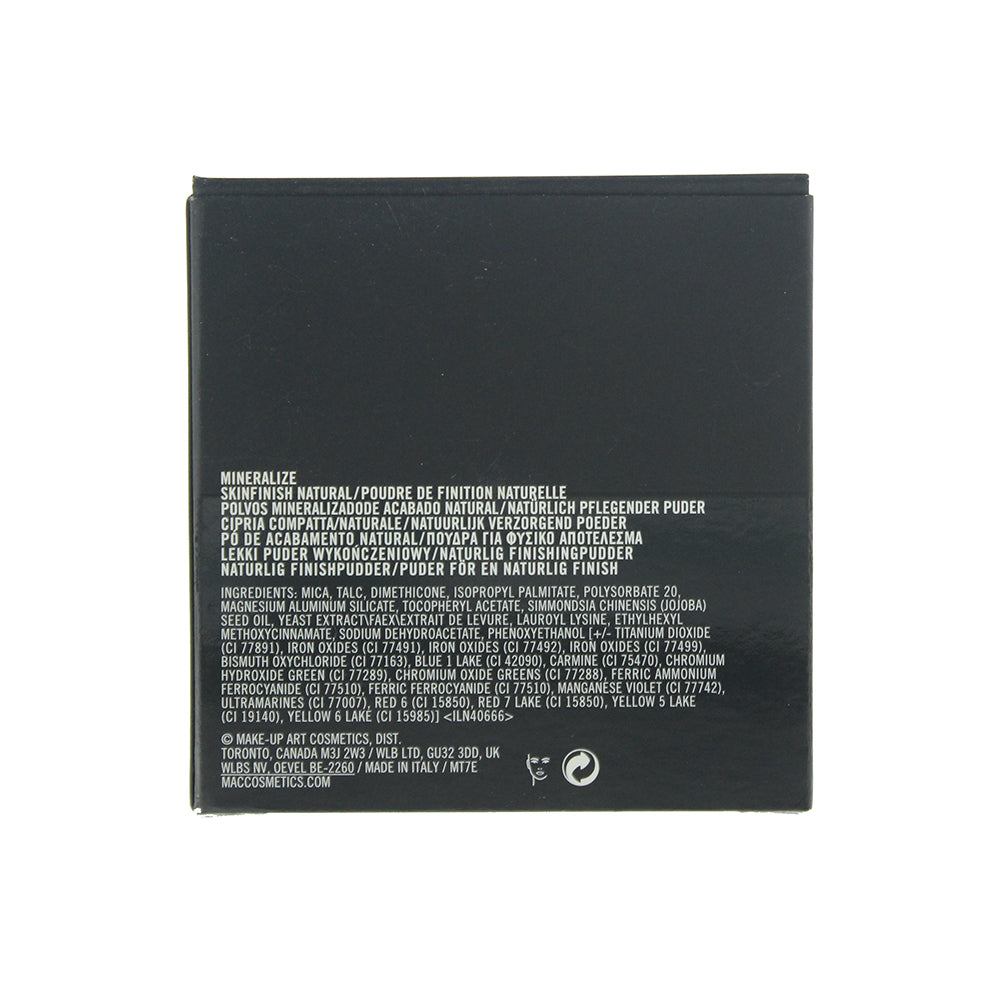MAC Mineralize Skinfinish Natural Dark Deepest Powder 10g - Ingredients