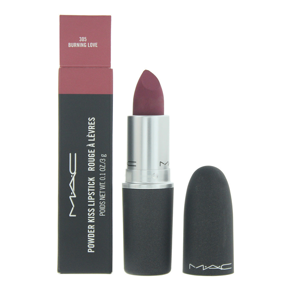 MAC Powder Kiss 305 Burning Love Lipstick 3g
