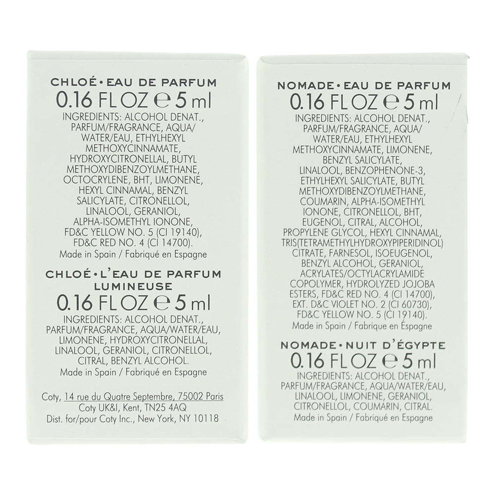 Chloé 4 Piece Gift Set: Nomade Eau de Toilette 5ml - Signature Eau de Toilette 5