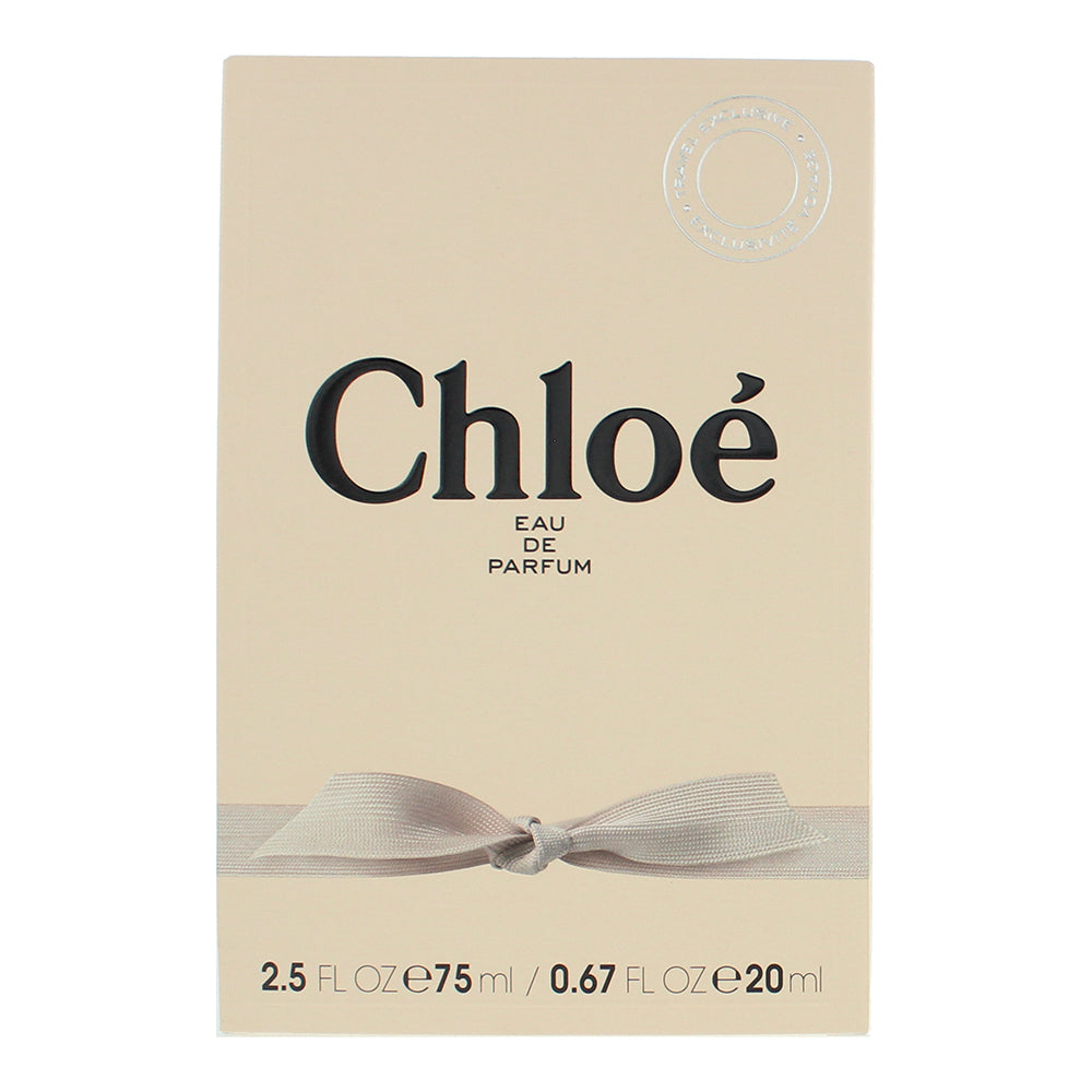 Chloé 2 Piece Gift Set: Eau de Parfum 75ml - Eau de Parfum 20ml - Box
