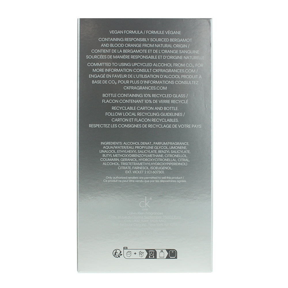 Calvin Klein Ck One Essence Parfum  Intense 200ml - Ingredients