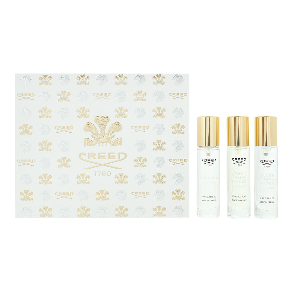 Creed 3 Piece Gift Set: Aventus Eau de Parfum 10ml - Green Irish Tweed Eau de Pa