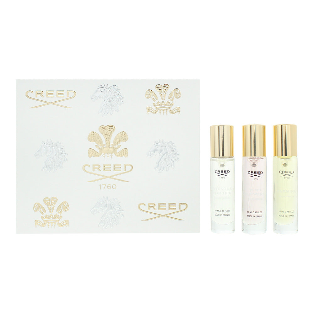 Creed 3 Piece Gift Set: Aventus For Her Eau de Parfum 10ml  - Carmina Eau de Par