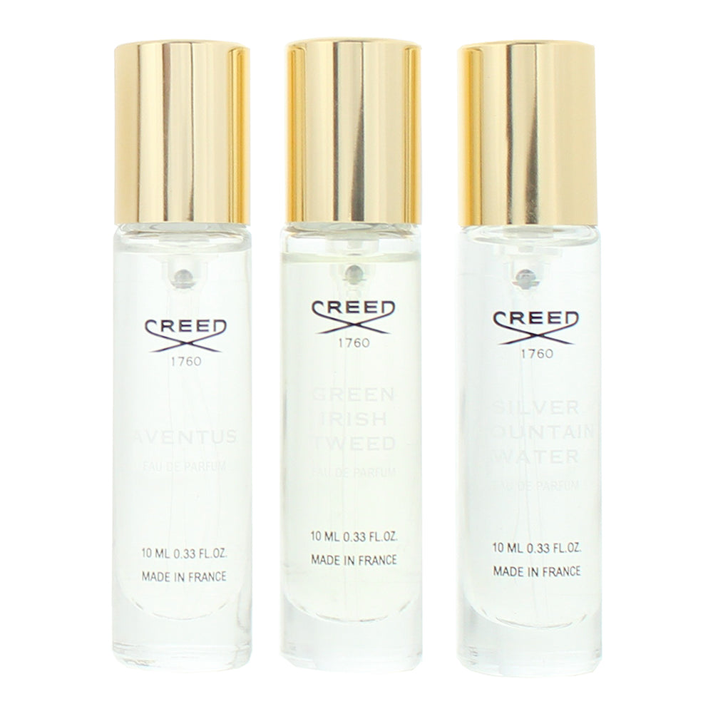 Creed Eau De Parfum 3 Piece Gift Set: Aventus Eau de Parfum 10ml - Green Irish T - Product
