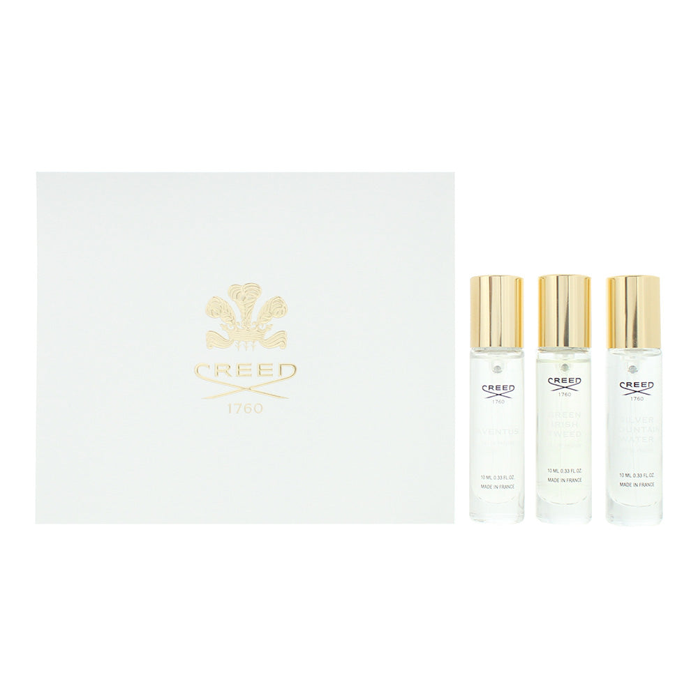 Creed Eau de Parfum 3 Piece Gift Set: Aventus Eau de Parfum 10ml - Green Irish T