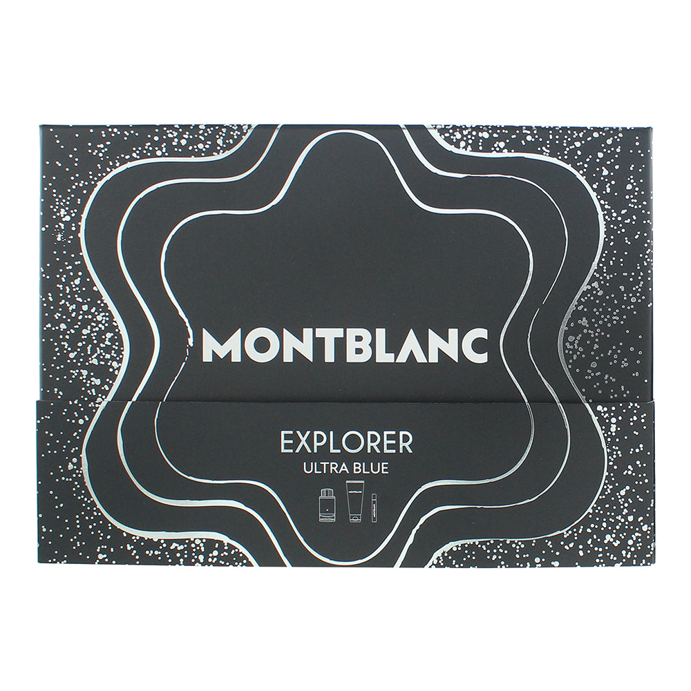 Montblanc Explorer Ultra Blue 3 Piece Gift Set: Eau de Parfum 100ml - Eau de Parfum 7.5ml - Shower G - Box