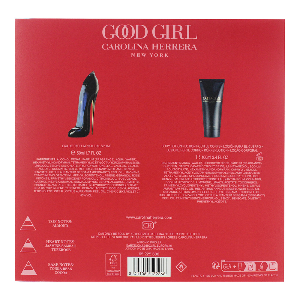 Carolina Herrera Good Girl 2 Piece Gift Set: Eau de Parfum 50ml - Body Lotion 10