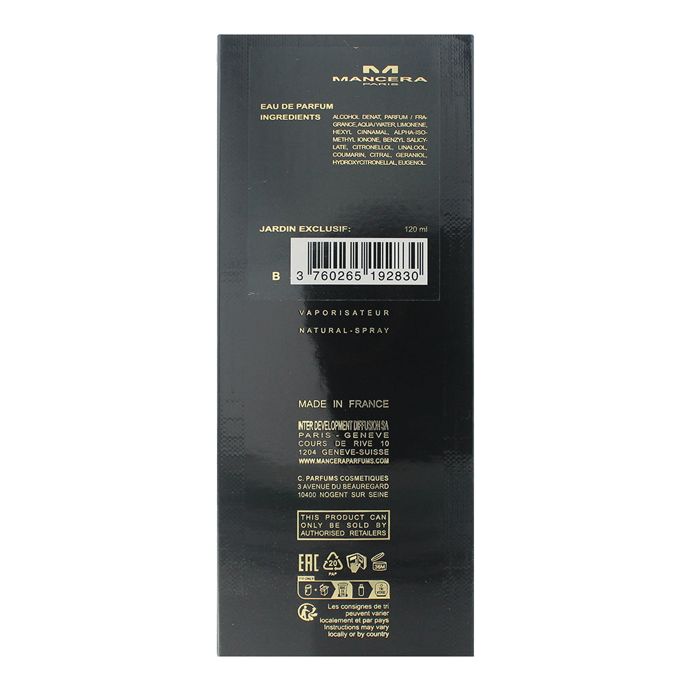 Mancera Paris Jardin Exlusif Eau de Parfum 120ml
