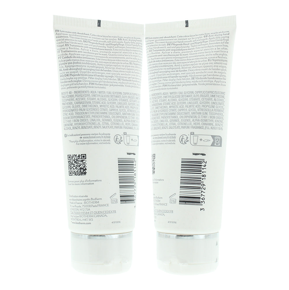 Biotherm Biomains Hand & Nail Cream 100ml - Ingredients