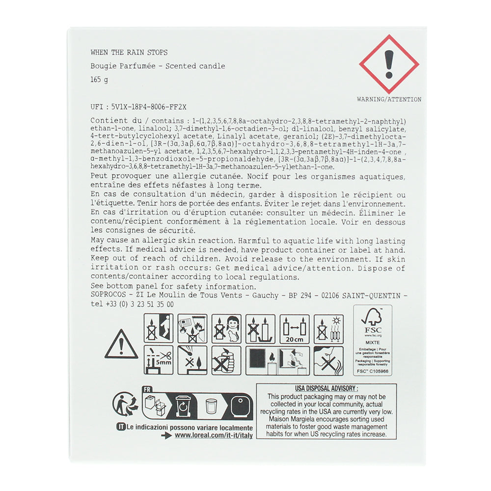 Maison Margiela Replica When The Rain Stops Candle 165g