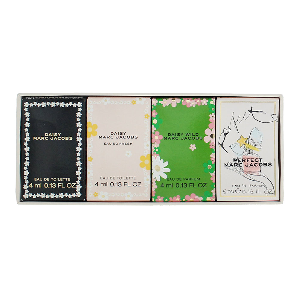 Marc Jacobs 4 Piece Gift Set: Daisy Wild Eau de Parfum 4ml - Perfect Eau de Parf - Box