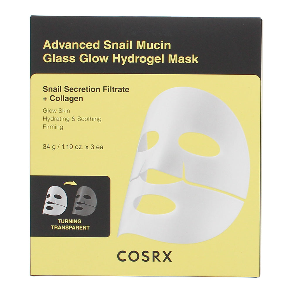 Cosrx Advanced Snail Mucin Glass Glow Hydrogel Face Mask 34g - Box