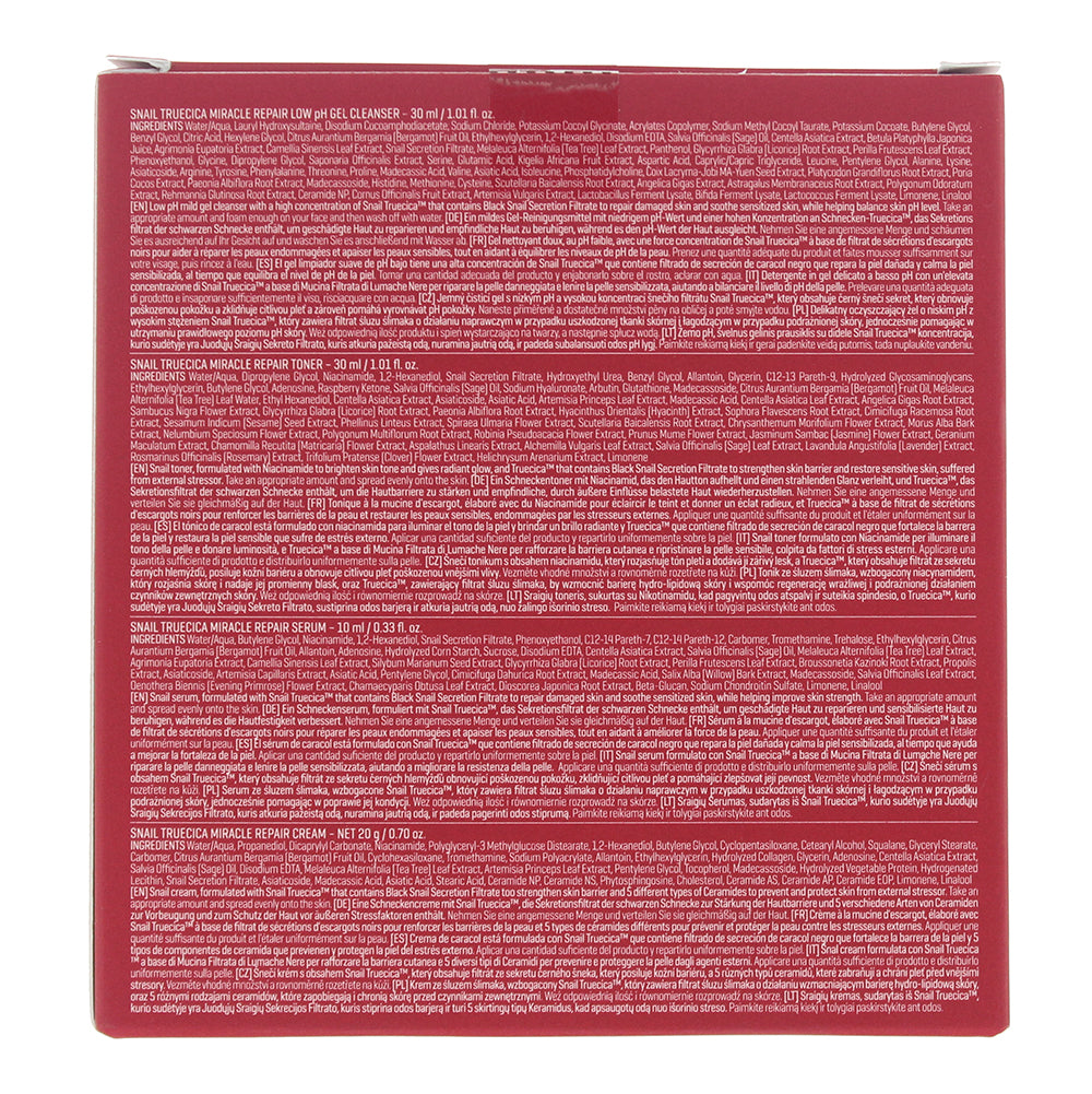 Some By Mi Snail Truecica 4 Piece Gift Set: Cleansing Gel 30ml - Toner 30ml - Se