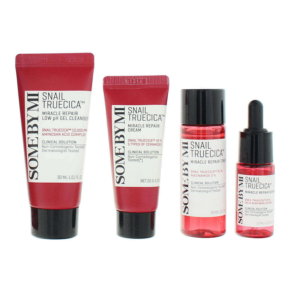 Some By Mi Snail Truecica 4 Piece Gift Set: Cleansing Gel 30ml - Toner 30ml - Se - Product