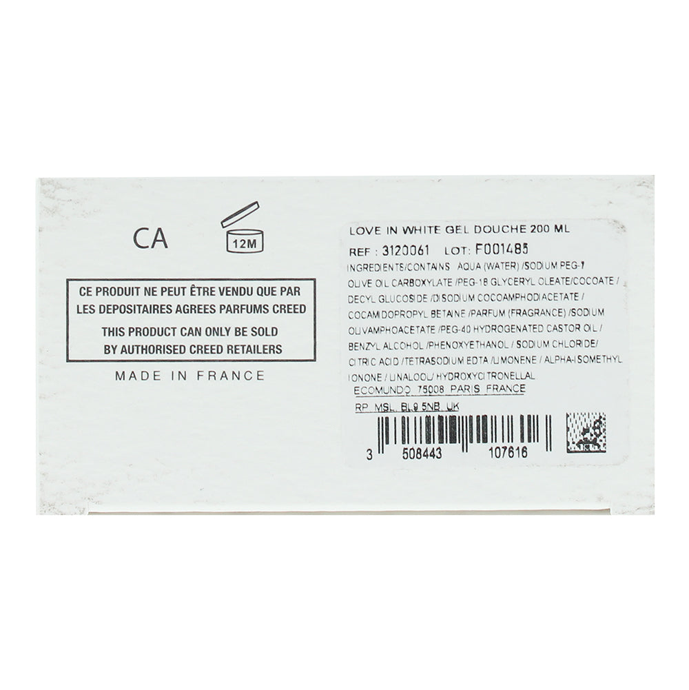 Creed Love In White Shower Gel 200ml