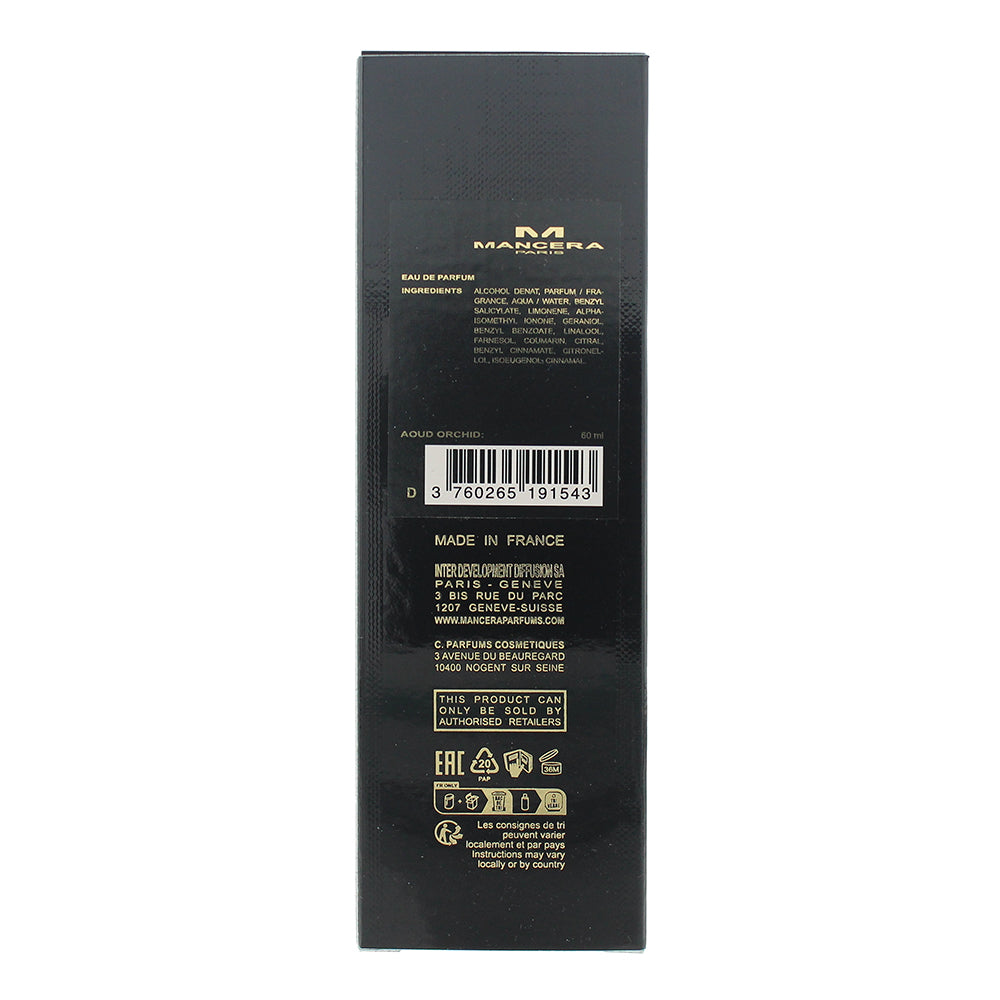 Mancera Paris Aoud Orchid Eau de Parfum 60ml