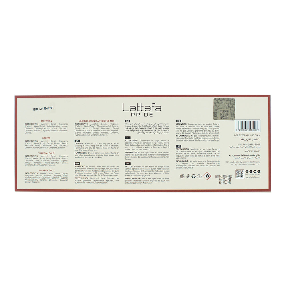 Lattafa Pride 5 Piece Gift Set: Affection Eau de Parfum 20ml - Eau de Parfum 20m