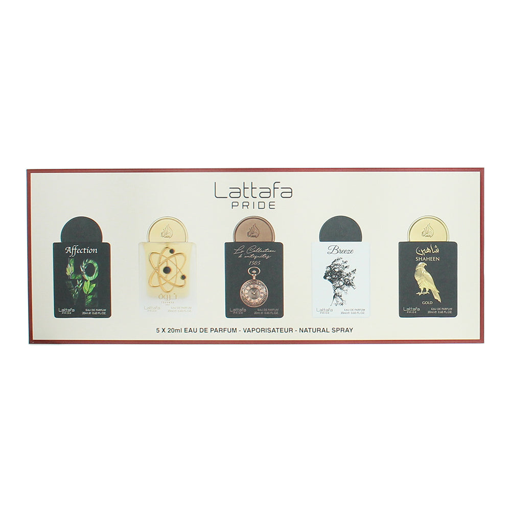 Lattafa Pride 5 Piece Gift Set: Affection Eau de Parfum 20ml - Eau de Parfum 20m - Box