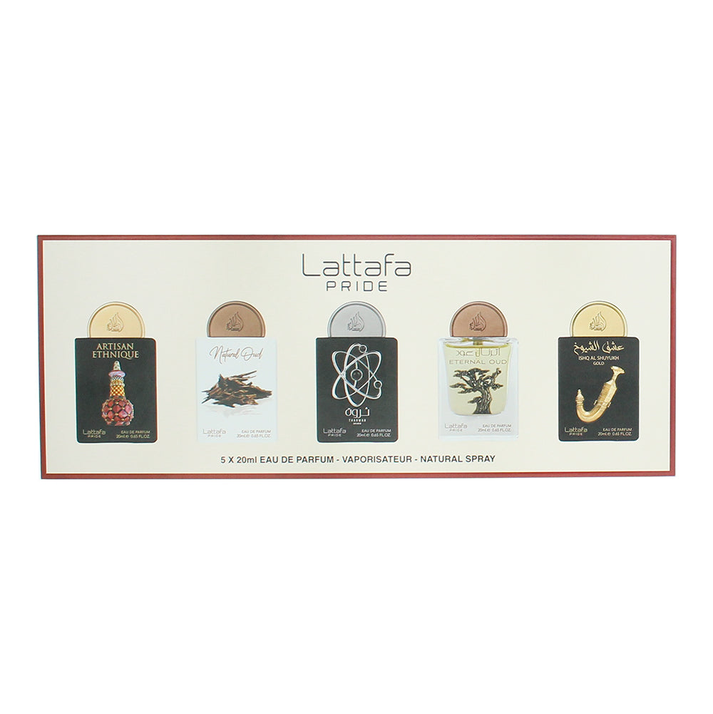 Lattafa Pride 5 Piece Gift Set: Eau de Parfum 20ml - Artisan Ethniqu Eau de Parf - Box