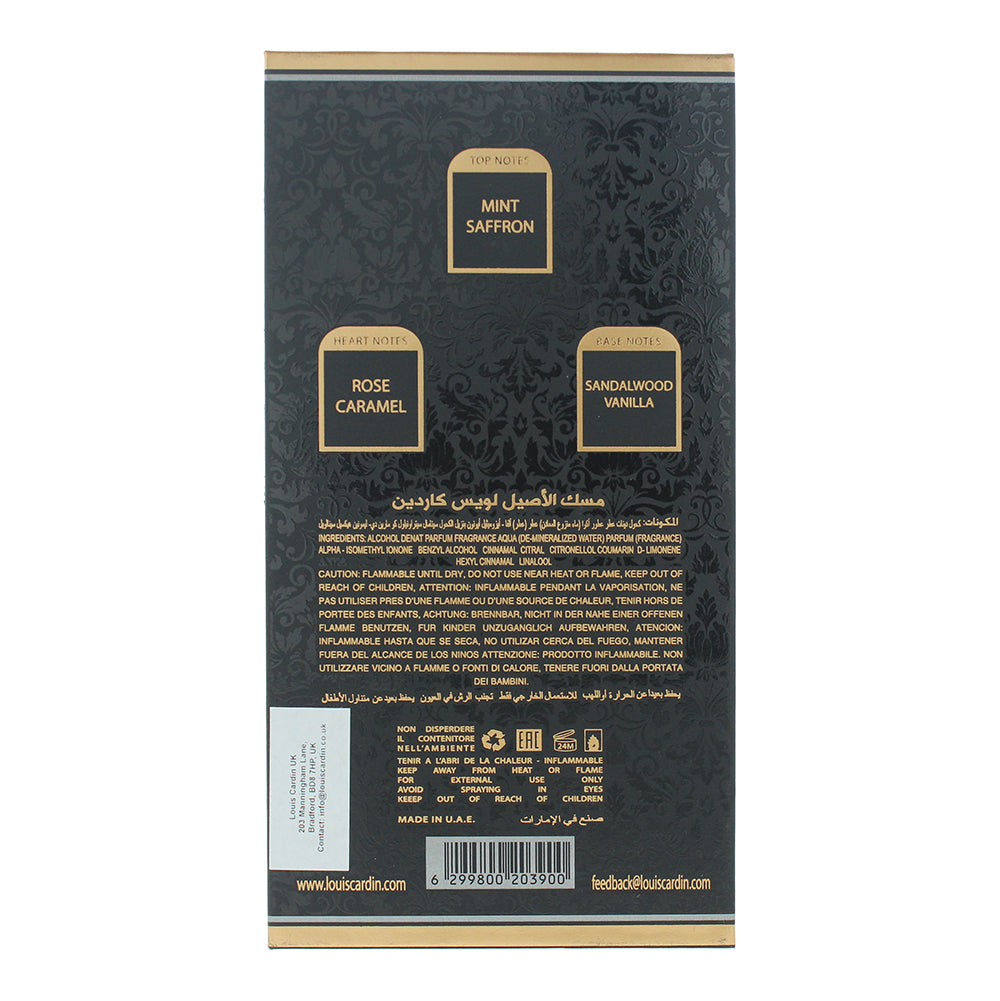 Louis Cardin Musk Al Aseel Eau de Parfum 100ml - Ingredients