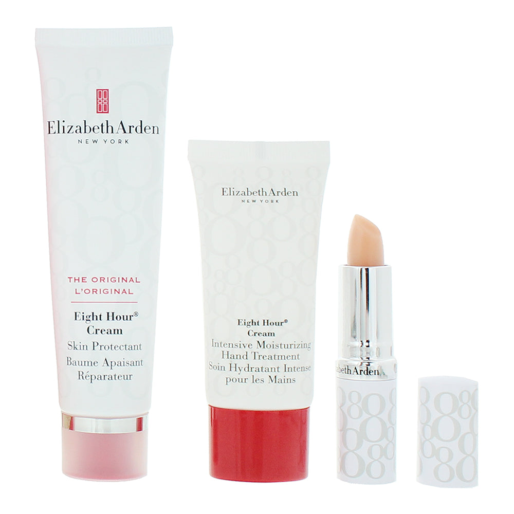 Elizabeth Arden Eight Hour 3 Piece Gift Set: Face Cream 50ml - Hand Cream 30ml - - Product