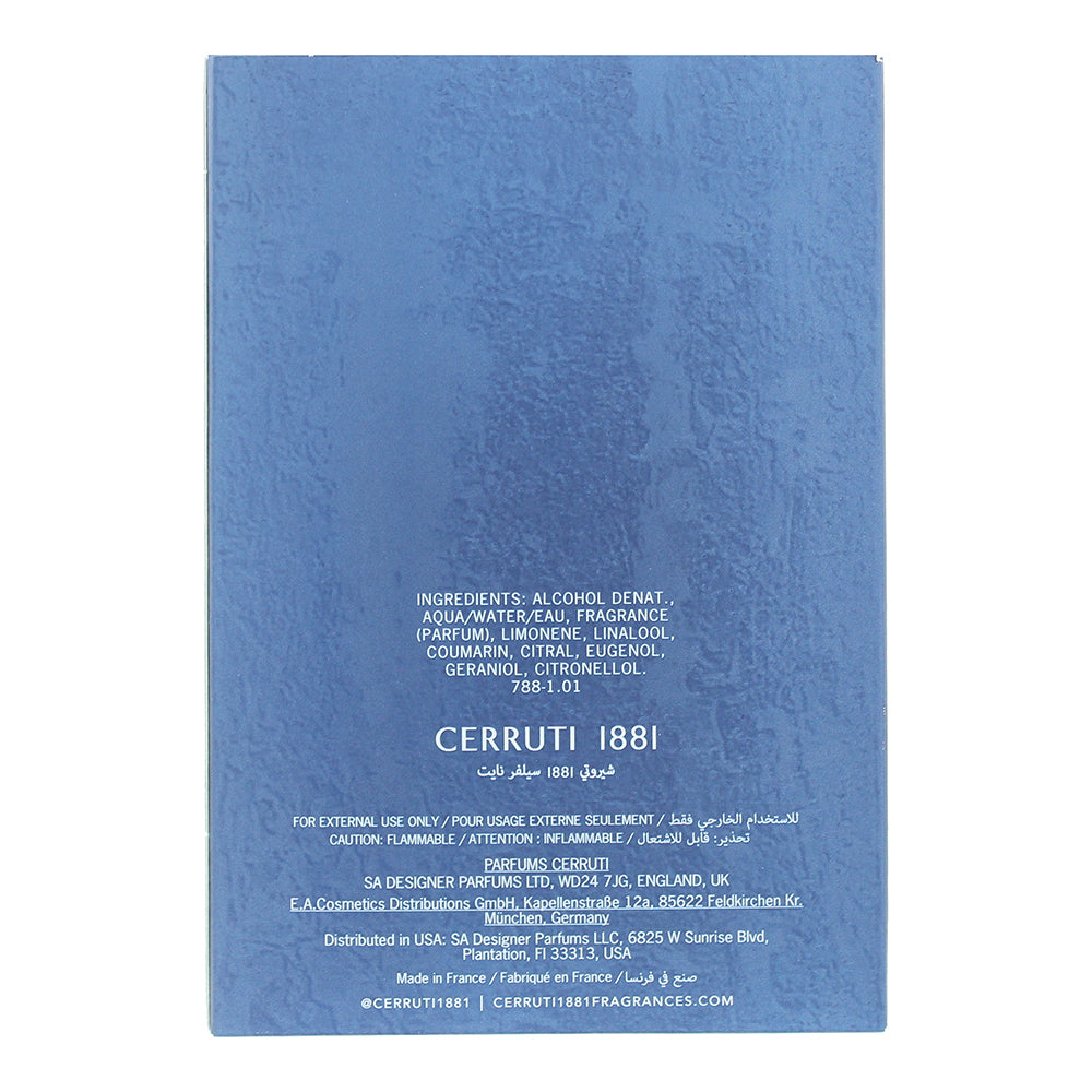 Cerruti 1881 Silver Night Eau de Parfum 100ml