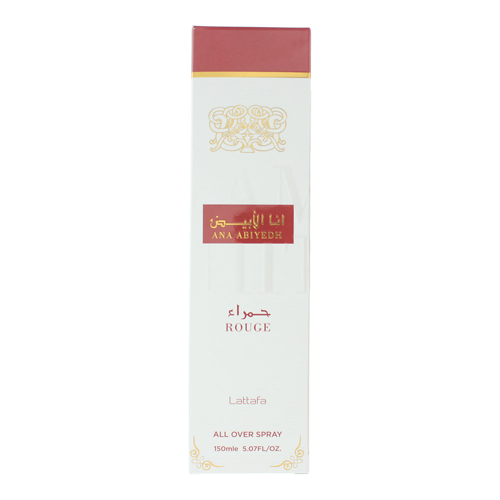 Lattafa Ana Abiyedh Rouge All Over Body Spray 150ml - Box